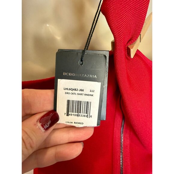 BCBGMAXAZRIA Gisella mini dress in Rio Red NWT - Size L - Picture 8 of 8